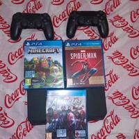 Play Station 4, 2 controller e 3 giochi