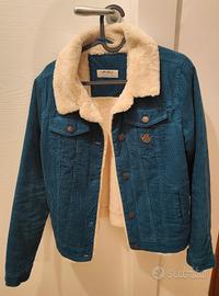 Giubbotto corto Camomilla  in velluto blu 