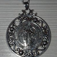 Collana Medaglia Croce di San Benedetto Protezione