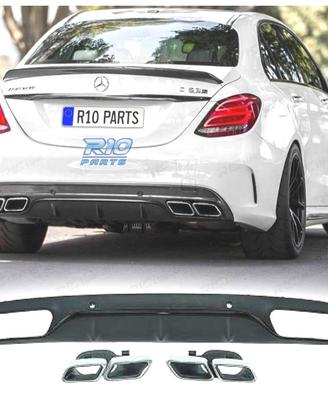 DIFFUSORE MERCEDES C W205 14-18 LOOK AMG C63 + TER