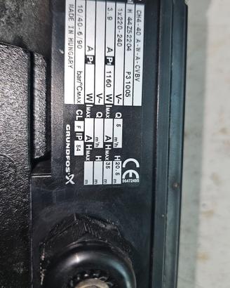 Elettropompa Grundfos CH multistadio orizzontale