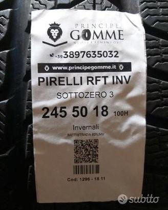 2 gomme 245 50 18 pirelli rft inv a1296