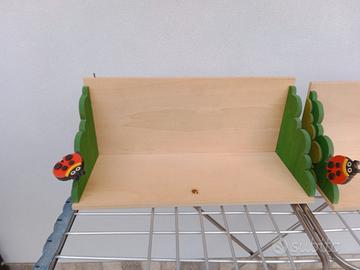 Mensole per cameretta, studio, con coccinella 