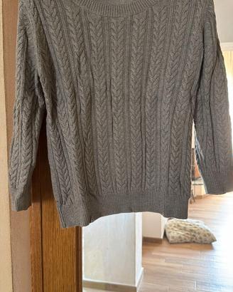 Maglioncino taglia S donna grigio intrecciato