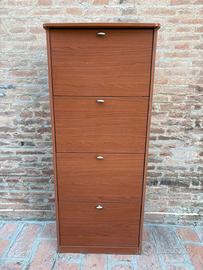 Scarpiera 4 scomparti effetto legno