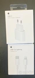 Alimentatore 20w e Cavo USB-C con uscita lightning