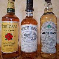 Tre bottiglie da collezione di whisky anni 90