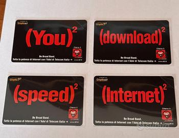 Lotto 4 Schede Telefoniche Nuove Telecom Adsl Virg