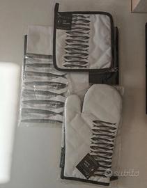 Set presina, guanto e grembiule da cucina nuovi