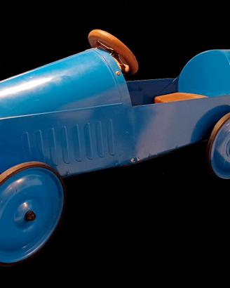 Auto a pedali in metallo Bugatti vintage perfetta