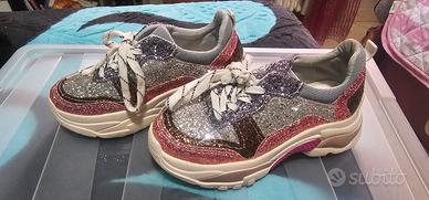 Scarpe glitterate n 36
