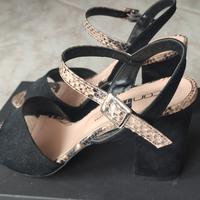 Scarpe con tacco, vera pelle, n. 39