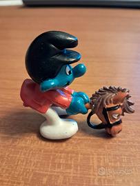 Super puffo con cavalluccio di legno 40124
