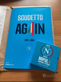 Medaglia scudetto 3 e folder scudetto 4 Napoli