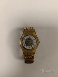 Swatch Vintage Dorato Flex Cristalli Pila Nuova