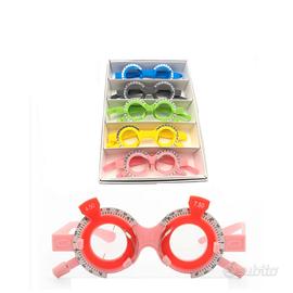 SET DI 5 OCCHIALI DI PROVA COLORATI IN PLASTICA  A
