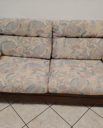 divano  tessuto/legno 3  posti 