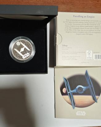 MONETA STAR WARS "TIE FIGHETR" RE CARLO III