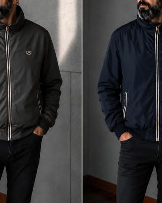 bomber Alcott grigio e blu uomo