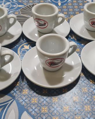 6 Tazzine da caffè espresso "Caffè Torrisi" + piat