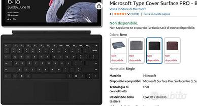 Surface Pro 5 i5 8/256GB con Pen e Type Cover