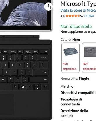 Surface Pro 5 i5 8/256GB con Pen e Type Cover