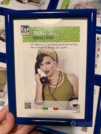 Portafoto con cornice blu