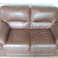 divani in pelle marrone