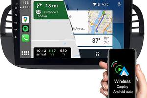 Autoradio navigatore android fiat 500 9" carplay