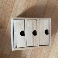 Mini organanizer da scrivania in legno
