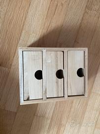 Mini organanizer da scrivania in legno