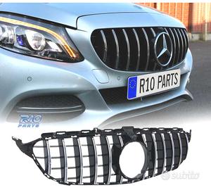 GRIGLIA MERCEDES W205 14-18 LOOK AMG GT CROMATO NE