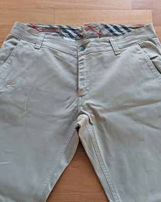 Pantaloni beige uomo Burberry originali