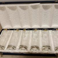 Set bicchieri vintage argento e cristallo