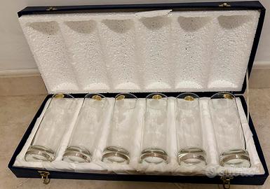 Set bicchieri vintage argento e cristallo