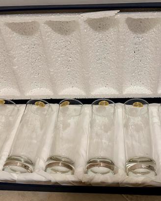 Set bicchieri vintage argento e cristallo