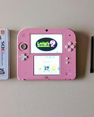Nintendo 2ds + Luigi's Mansion 2 + caricatore 