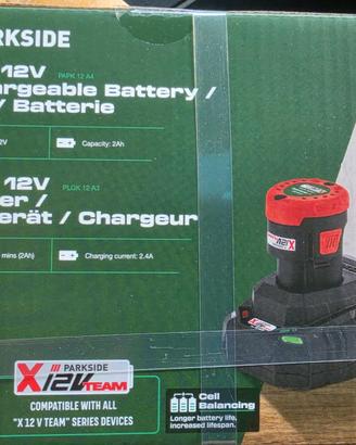 Parkside Batteria e Caricabatterie  12V