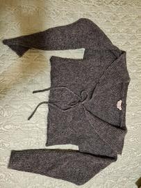 Cardigan bolero da donna grigio taglia L