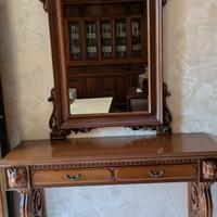 Consolle con specchiera anni 70 stile gotico