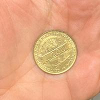 Moneta 200 L Guardia di Finanza 1896-1996