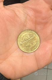 Moneta 200 L Guardia di Finanza 1896-1996