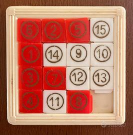 Gioco del 15 vintage, originale anni '70, plastica