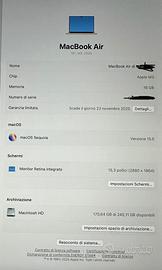 Apple macbook air m3 15” 256gb 2024