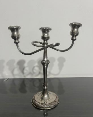 Candelabro vintage 3 bracci argentato