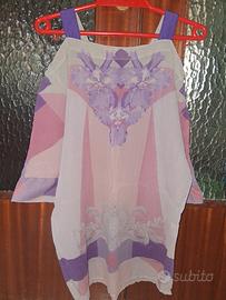 Blusa vintage Versace stampa barocca e floreale