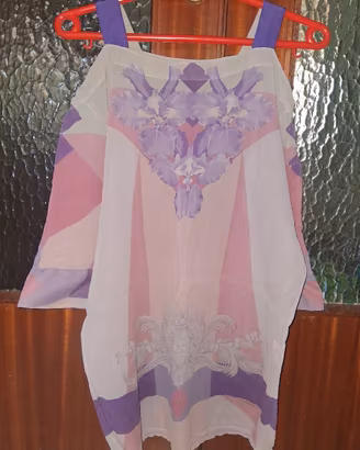 Blusa vintage Versace stampa barocca e floreale