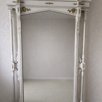 Grande specchiera bianca neoclassica antica