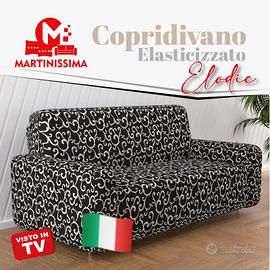 copridivano elastico nero 4 posti 