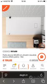 Piatto doccia in acrilico effetto pietra